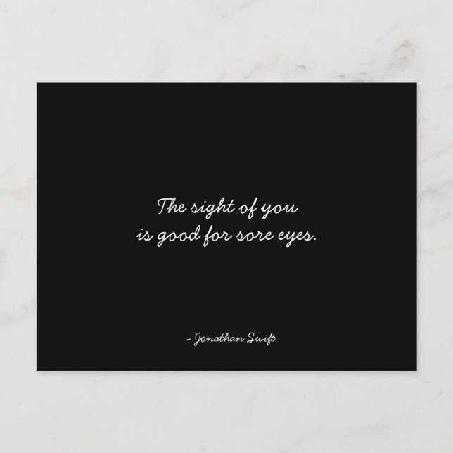 Freundschaftspostkarte zitiert Jonathan Swift - Sc Postkarte (Vorderseite)