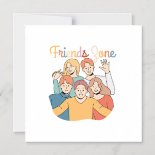 Freundschaftsquadrat Graphic Magneteinladung