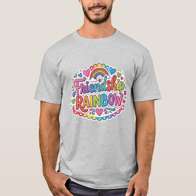 Freundschaftsregenbogen T-Shirt (Vorderseite)