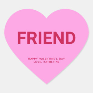 Freundschaftsunterhaltung niedlicher Valentinstag Herz-Aufkleber