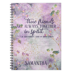 Freundschaftszitat Glam Chic Florales Freund Gesch Notizblock