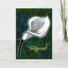 Freut euch! Elegante Ostern Calla Lily Personalisi Feiertagskarte