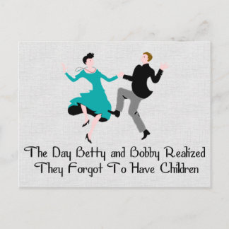 Freut mich, kinderfrei zu sein postkarte