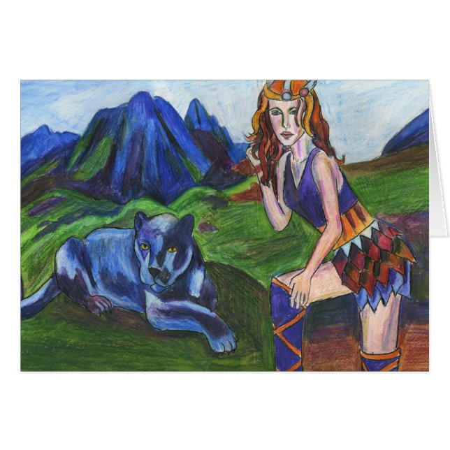 Freya der Valkyries Karte (Vorderseite (Horizontal))