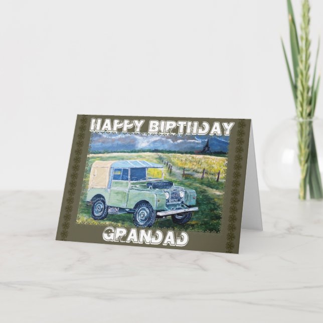 "FREYA" Geburtstagskarte für Grandad. Karte (Vorderseite)