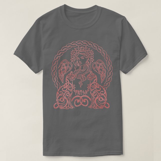 Freya Goddess Freyja Viking Norse Mythology Celtic T-Shirt (Design vorne)