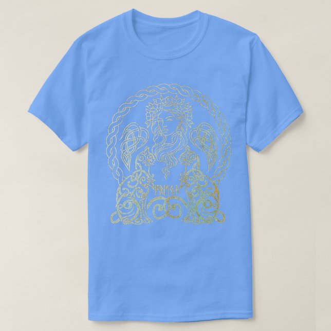 Freya Goddess Freyja Viking Norse Mythology Celtic T-Shirt (Design vorne)