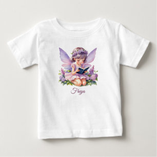 Freya Lilac Fairy Personalisiert Baby T - Shirt