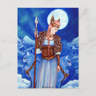 Freya Norse Goddess Postkarte