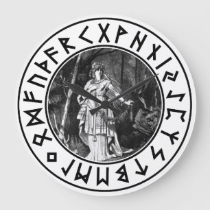 Freya Schild Große Wanduhr