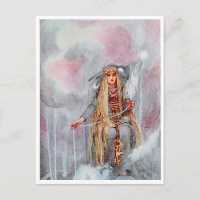 Freya Spinning the Clouds durch Helen Stratton Postkarte (Vorderseite)