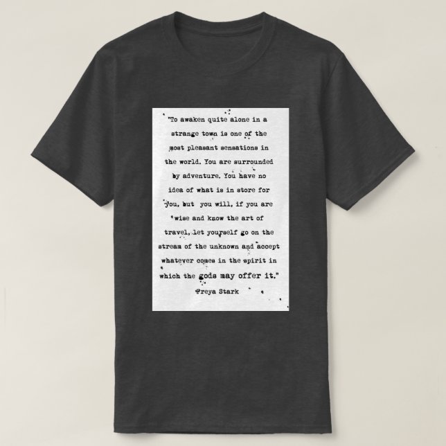 Freya Stark Entdeckerin T-Shirt (Design vorne)