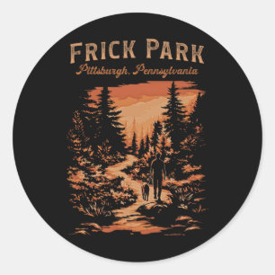 Frick Park Pittsburgh Pennsylvania Vintage Wandern Runder Aufkleber