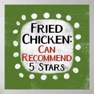 Fricken Chicken Review 5 Sterne Poster Wall Art