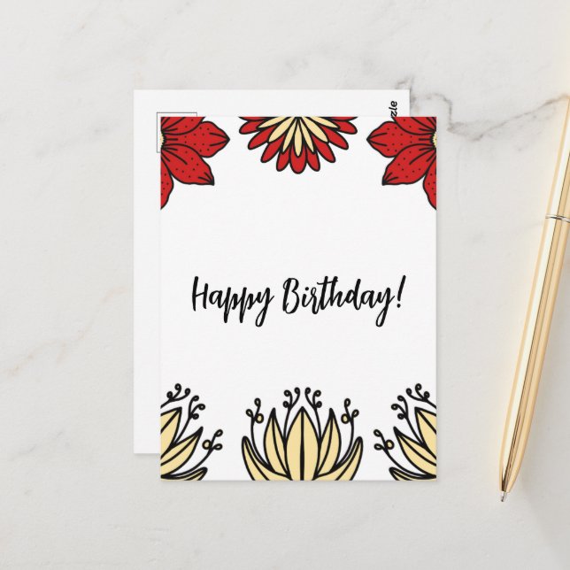 Frida Collection Geburtstagskarte Postkarte (Vorderseite/Rückseite Beispiel)