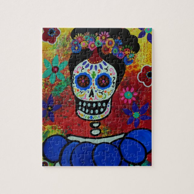 Frida Dia de Los Muertos Puzzle (Vertikal)