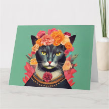 Frida, die Cat Wall Clock