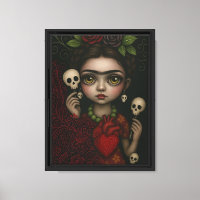 Frida-Inspirierter Tag der Toten Mädchen
