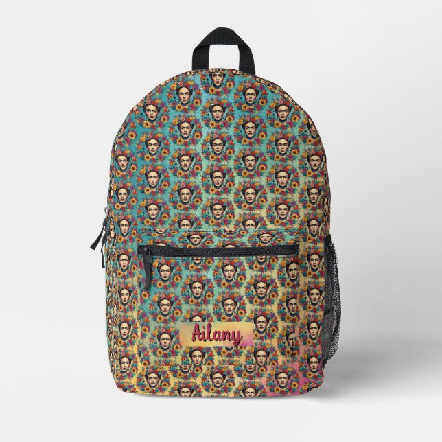 Frida Kahlo Bedruckter Rucksack (Vorderseite)
