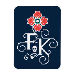 Frida Kahlo Blumentribut Magnet