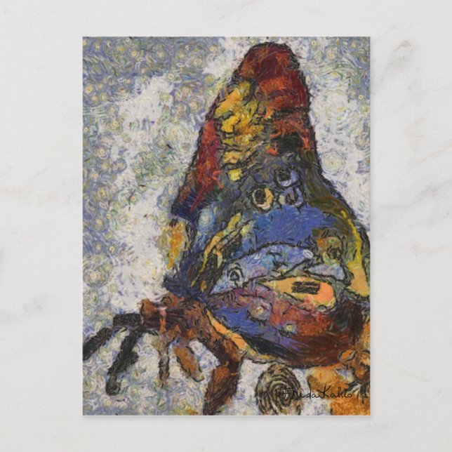 Frida Kahlo Butterfly Monet Inspire Postkarte (Vorderseite)