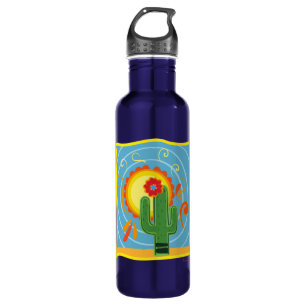 Frida Kahlo Cactus Graphic Edelstahlflasche