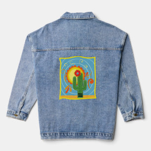 Frida Kahlo Cactus Graphic Jeansjacke