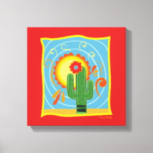 Frida Kahlo Cactus Graphic Leinwanddruck