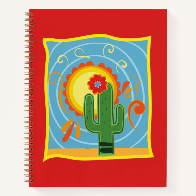 Frida Kahlo Cactus Graphic Notizbuch (Vorderseite)
