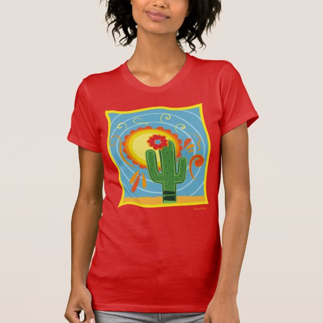 Frida Kahlo Cactus Graphic T-Shirt (Vorderseite)