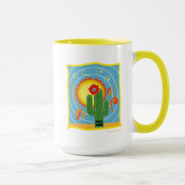 Frida Kahlo Cactus Graphic Tasse (Rechts)