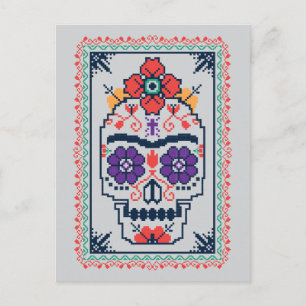 Frida Kahlo   Calavera Postkarte