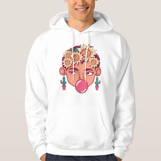 Frida Kahlo Cartoon Hoodie (Vorderseite)