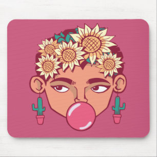 Frida Kahlo Cartoon Mousepad
