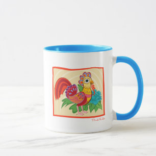 Frida Kahlo Chicken Graphic Tasse