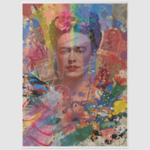 Frida Kahlo Color Splash Decoupage-Seidenpapier    Seidenpapier