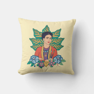 Frida Kahlo Colorful Floral Graphic Kissen
