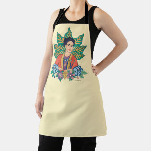 Frida Kahlo Colorful Floral Graphic Schürze