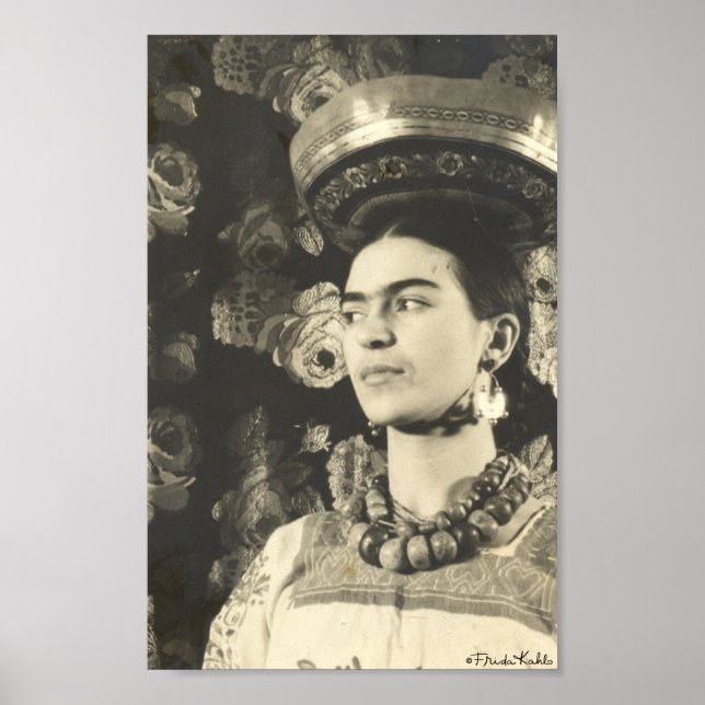 Frida Kahlo con Charola Original Poster (Vorne)