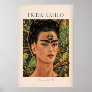 Frida Kahlo denkt an den Tod Selbstporträt Poster