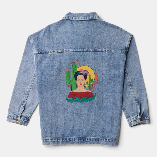 Frida Kahlo Desert Graphic Jeansjacke (Rückseite)