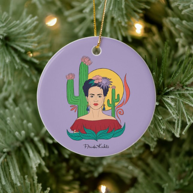 Frida Kahlo Desert Graphic Keramik Ornament (Baum)