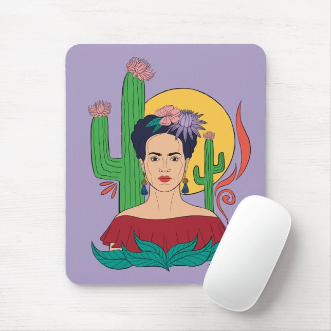Frida Kahlo Desert Graphic Mousepad (Mit Mouse)