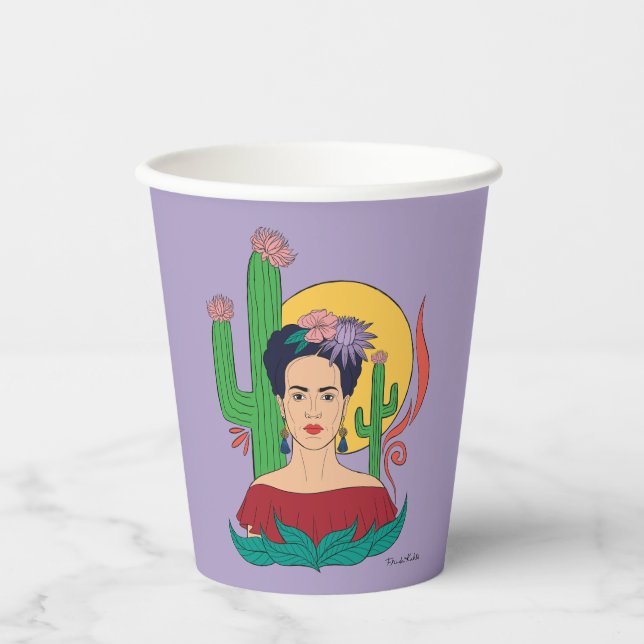 Frida Kahlo Desert Graphic Pappbecher (Vorderseite)