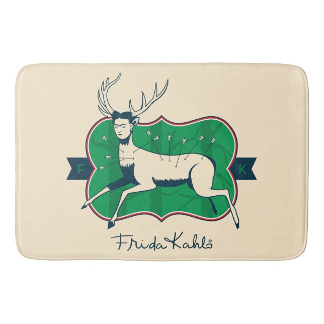 Frida Kahlo | die verletzten Rotwild Badematte (Vorderseite)
