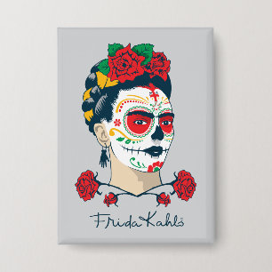 Frida Kahlo El Día de los Muertos Button