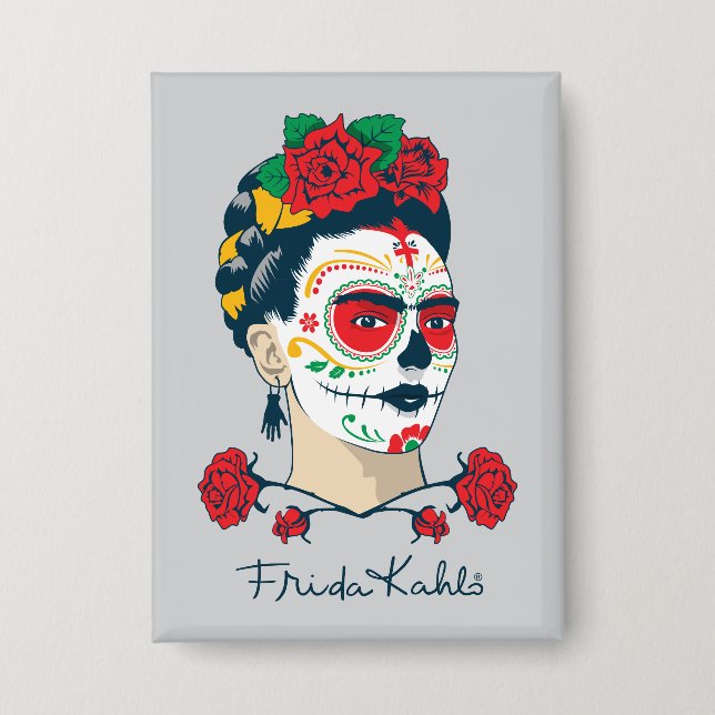 Frida Kahlo | El Día de los Muertos Button (Vorderseite)