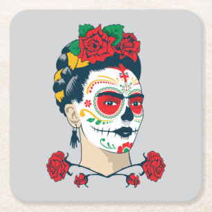 Frida Kahlo   El Día de Los Muertos Rechteckiger Pappuntersetzer