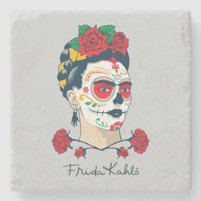 Frida Kahlo | El Día de Los Muertos Steinuntersetzer (Vorderseite)