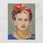 Frida Kahlo en Coyoacá in Portrait Postkarte<br><div class="desc">Frida Kahlo de Rivera war eine mexikanische Malerin,  die für ihre intensiven und lebendigen Werke in Erinnerung war. Ihr Werk wurde in Mexiko als Symbol nationaler und indigener Traditionen und von Feministen für ihre kompromisslose Darstellung der weiblichen Erfahrung gefeiert. © 2019 Frida Kahlo Corporation. Alle Rechte vorbehalten.</div>